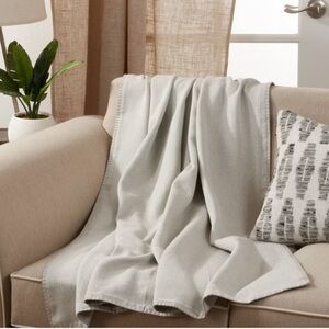 50"x60" Whipstitch Cotton Throw Blanket - Gray Saro Lifestyle